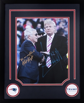 Donald Trump and Robert Kraft Dual Signed and Framed 17x21 Photograph (JSA)